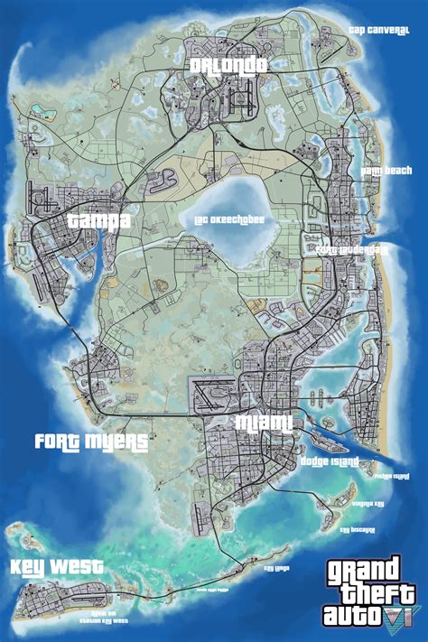 grand theft auto gta 6 map leak|GTA 6 mapping project shows a bigger Vice City map。